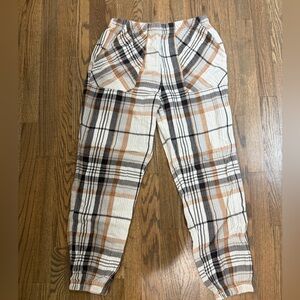 aerie Plaid Flannel PJ Joggers Size S